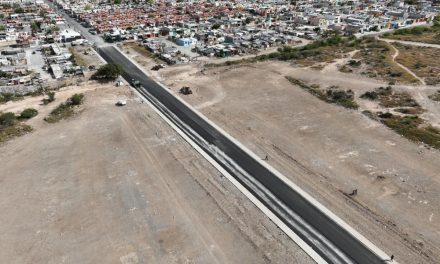 Casi por terminar obras en calle 10 en Saltillo