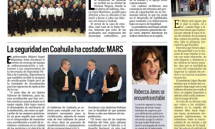 Portada Región Carbonífera [24 de noviembre de 2022] Alcaldesa acude a graduación de cadetes; Coahuila destaca en formalidad laboral y más…
