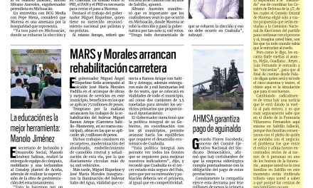 Portada Región Centro [11 de noviembre de 2022] AHMSA garantiza pago de aguinaldo; Ecología prevé fuertes multas en Monclova; y más…