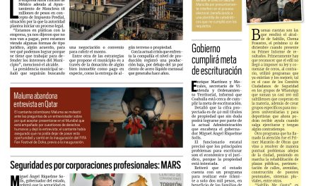 Portada Región Centro [20 de noviembre de 2022] Municipio va contra AHMSA por predial; Alistan oficinas para Profeco en Monclova; y más…