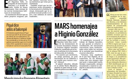 Portada Región Fronteriza [4 de noviembre de 2022] MARS entrega Cuartel Militar en Acuña; inician más obras de pavimentacióny más…