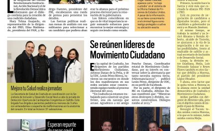 Portada Región Fronteriza[29 de noviembre de 2022] PRI, PAN Y PRD van juntos por Coahuila; agradecen a trabajadores municipales de Acuña y más…