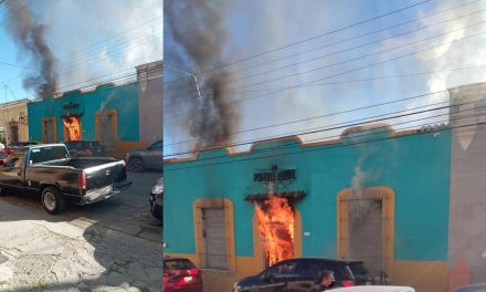 Se registra incendio en el bar Patio Azul del centro de Saltillo