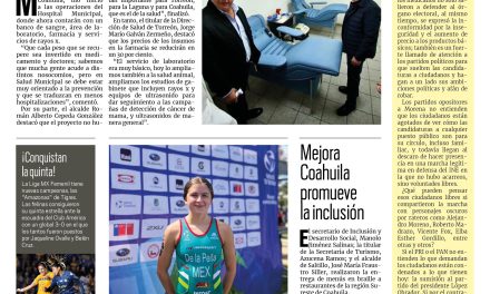 Portada Región Lagunera [15 de noviembre de 2022] Inicia operaciones nuevo banco de sangre; Gobierno atento a actividades por Buen Fin y más…