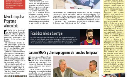 Portada RCG MEDIA [4 de noviembre de 2022] MARS homenajea a Higinio González; lanzan MARS y Chema programa de ‘Empleo Temporal’ y más…