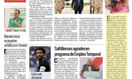 Portada RCG MEDIA [5 de noviembre de 2022] Visitan nuevo cuartel de Acuña; Saltillenses agradecen programa de Empleo Temporal y más…