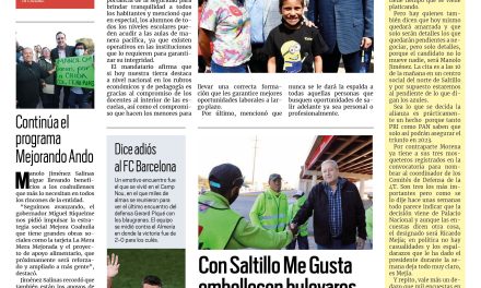 Portada RCG MEDIA [6 de noviembre de 2022] Coahuila apuesta a la educación; Con Saltillo Me Gusta embellecen bulevares y más…