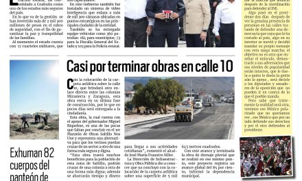 Portada RCG MEDIA [27 de noviembre de 2022] Miguel Riquelme blinda a Coahuila; Casi por terminar obras en calle 10  y más…