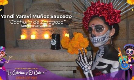 Conalep Coahuila gana concurso nacional: premian a maestra y alumna en ‘Catrín y Catrina del 2022’