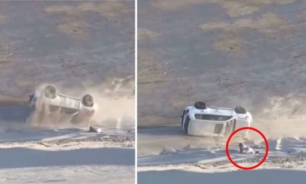 Mexicanos sufren accidente y vuelcan en el desierto de Qatar (video)