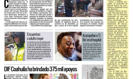 Portada RCG Media [26 de diciembre de 2022] DIF Coahuila ha brindado 375 mil apoyos; Guadiana es el bueno y más…