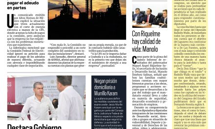 Portada Región Centro [3 de diciembre de 2022] AHMSA acusa mala fe de CFE; Destaca Gobierno de MARS a nivel nacional y más…