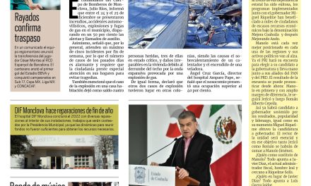 Portada Región Centro[27 de diciembre de 2022] Monclova vive accidentada Navidad; a prisión presuntos asesinos de joven  y más…