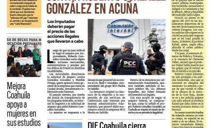Portada Región Fronteriza [19 de diciembre de 2022] Inician acciones legales contra Roberto González González en Acuña; Acuña tiene incremento favorable y más…