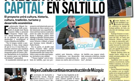 Portada RCG Media [8 de diciembre de 2022] Presentan ‘Paseo Capital’ en Saltillo; MARS entrega patrullas y alumbrado en Ramos Arizpe y más…