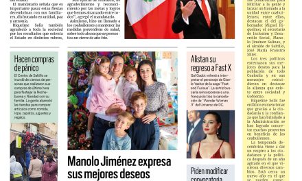 Portada RCG Media [25 de diciembre de 2022] Paz y armonía: MARS desea Feliz Navidad a Coahuila;  Chema Fraustro desea una Feliz Navidad a los saltillenses; y más….