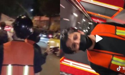 Mientras unos no pudieron entrar, hombre se coló al concierto de Bad Bunny usando chaleco naranja y una escalera