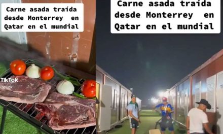 ¡Qué chille! Regios armaron la carnita asada en Qatar