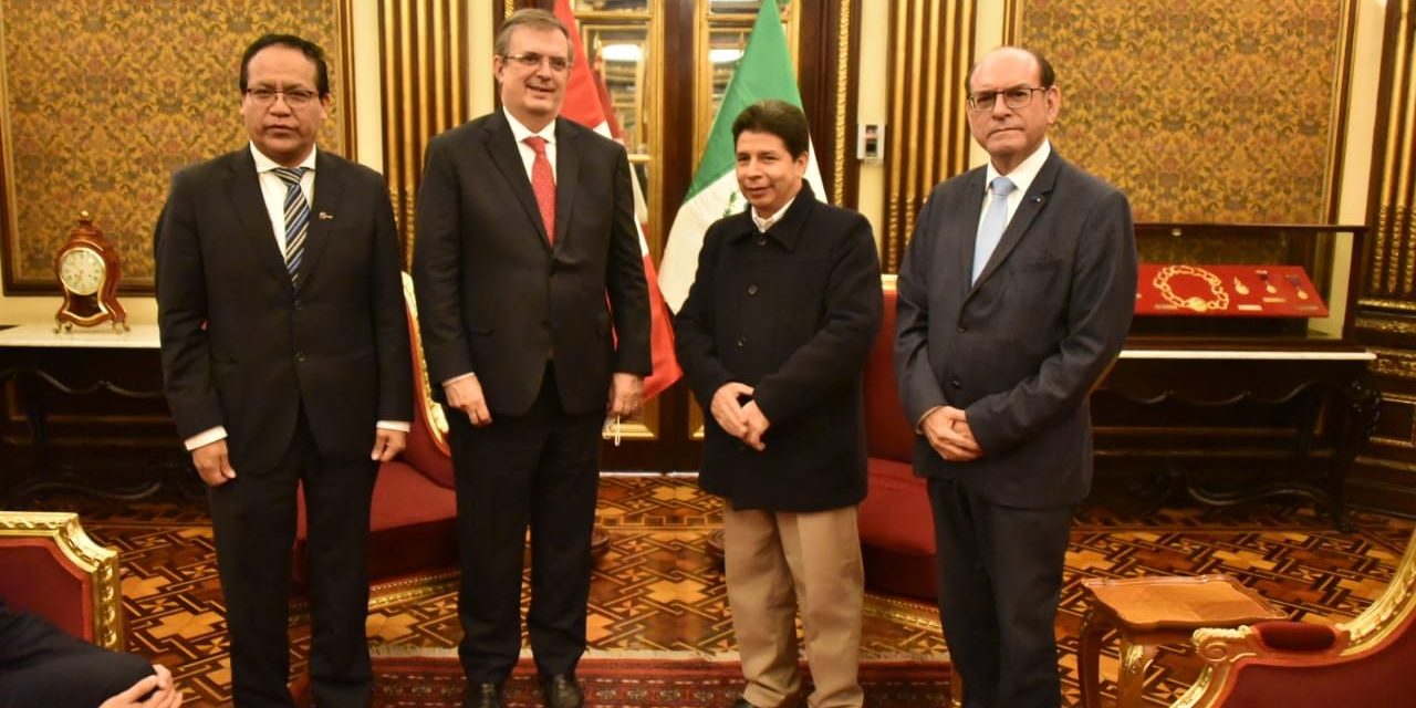 Confirma Ebrard asilo a la familia del expresidente de Perú, Pedro Castillo