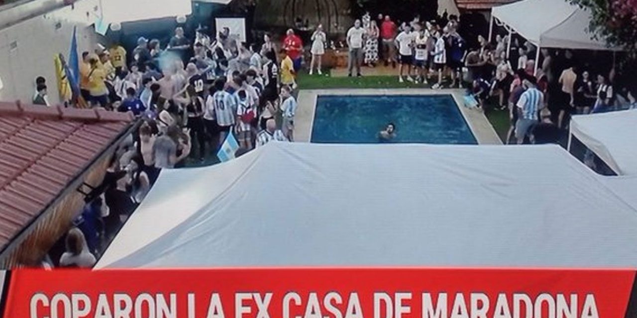Videos: Se armó la fiesta en la casa de Maradona tras el triunfo de Argentina