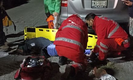 Joven derrapa y termina lesionada en Saltillo
