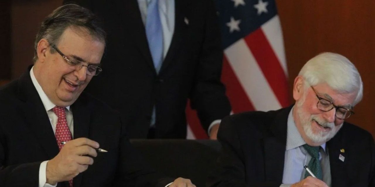 Firma Marcelo Ebrard Declaración de Amistad por 200 años de relación entre México y Estados Unidos
