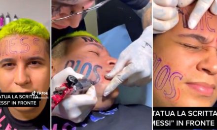 Aficionado se tatúa ‘Messi’ en la cara, tras victoria de Argentina (video)