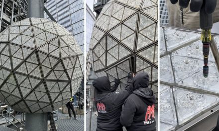 Renuevan la esfera del Time Square en Nueva York para Año Nuevo