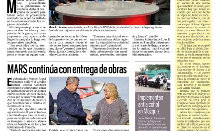 Portada Región Centro [31 de enero de 2023] Manolo Jiménez llevará a Coahuila al siguiente nivel; Ladrón muere baleado en vagón de tren  y más…