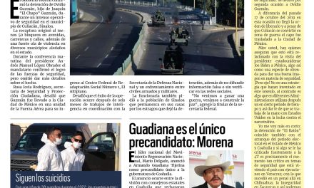 Portada Región Centro [6 de enero de 2023] Detienen a Ovidio ‘N’, hijo de ‘El Chapo’; envían al penal a ladrón en Monclova y más…