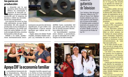 Portada Región Centro [30 de enero de 2023]AHMSA deja sin acero a EE.UU.; Apoya DIF la economía familiar y más…