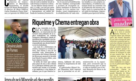 Portada Región Fronteriza [21 de enero de 2023] Acuña prioriza trabajos de pavimentación; Riquelme y Chema entregan obra y más…