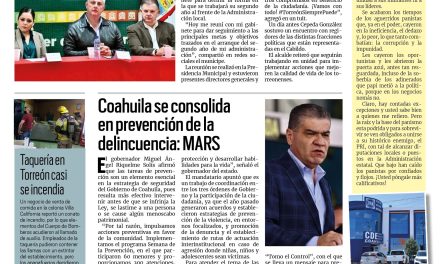 Portada Región Lagunera [5 de enero de 2023] Alcalde de Torreón traza metas para 2023; van por calles libres de escombros y más…