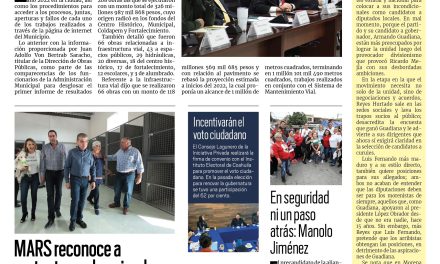 Portada Región Laguna [18 de enero de 2023] Revisan ejecución de obras públicas del 2022; superan metas de Salud Pública en Torreón  y más…