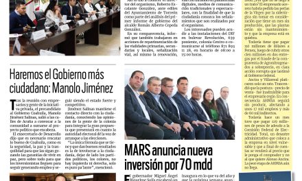 Portada Región Laguna [19 de enero de 2023] Cumplen con reparación de 27 mil baches anuales; DIF Torreón ofrece cursos y talleres y más…