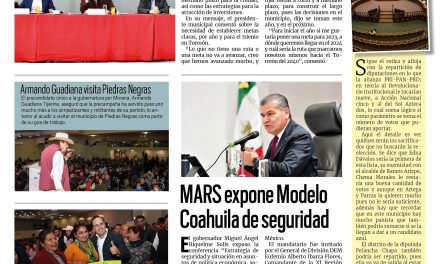 Portada Región Laguna [27 de enero de 2023] Román Cepeda destaca estrategias de desarrollo; ofrecen servicios de salud a bajo costo y más…