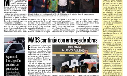 Portada Región Laguna [31 de enero de 2023] Manolo Jiménez llevará a Coahuila al siguiente nivel; entrega alcalde obras de pavimentación  y más…