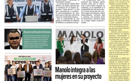 Portada RCG Media [25 de enero de 2023] Coahuila mejora estándares de inversión: MARS; Manolo integra a las mujeres en su proyecto  y más…