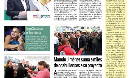 Portada RCG Media [29 de enero de 2023] Educación básica es prioridad en Coahuila: MARS; Manolo Jiménez suma a miles de coahuilenses a su proyecto y más…