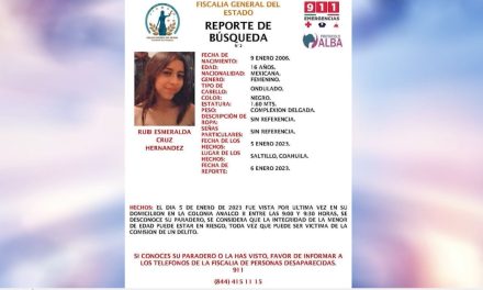 Su familia la busca, Rubí de sólo 16 años salió a trabajar y ya no regresó en Saltillo