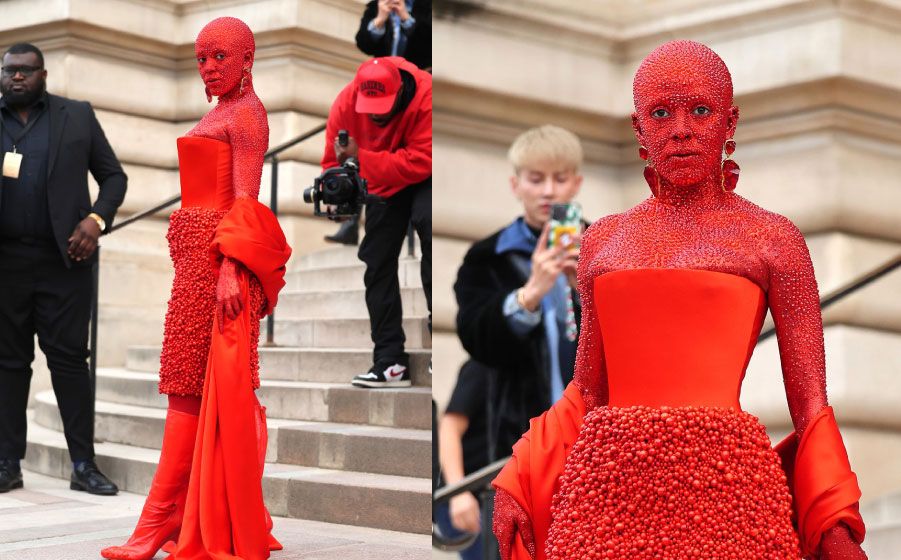 Impacta Doja Cat cubierta en 30 mil cristales, en desfile de moda en París