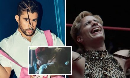 Filtran apasionado beso entre Gael García y Bad Bunny en película