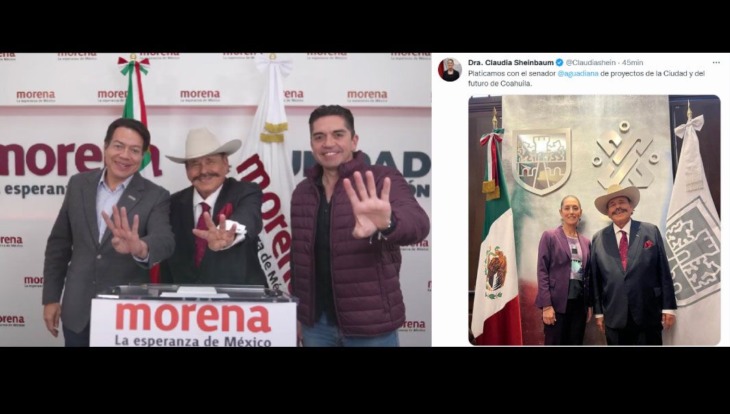 Guadiana se reúne con Sheinbaum y anuncia con el dirigente nacional de MORENA: ‘vamos a ir con todo’