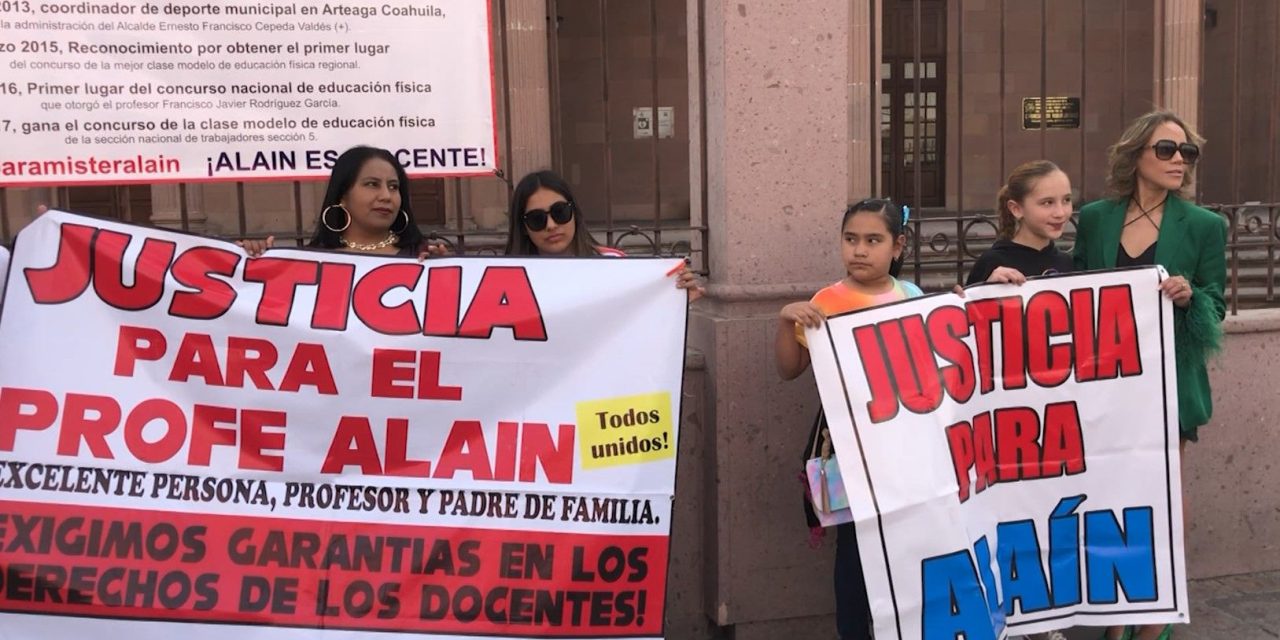 Piden liberación del maestro Alain “N”.