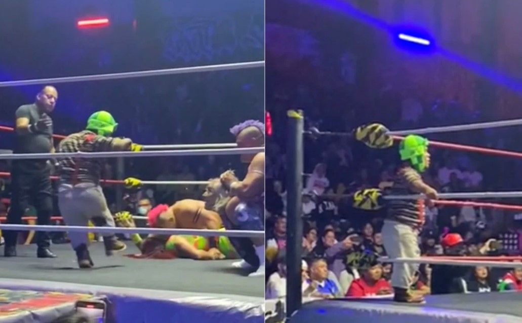 Medio Metro deja el ‘puro cabeceo’ para ingresar en la lucha libre (video)
