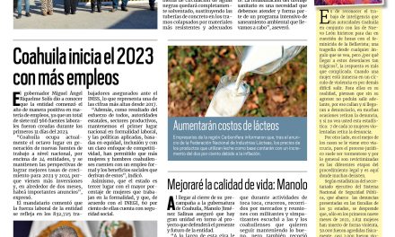 Portada Carbonífera [11 de febrero de 2023] Inician obras de drenaje; Revisan contratos en minas de Múzquiz y más…