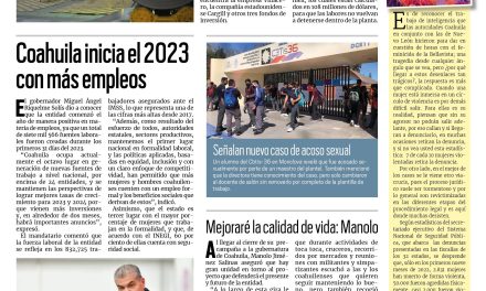 Portada Centro [11 de febrero de 2023] AHMSA está a la venta; Ciudadanos apuestan por planificación familiar y más…
