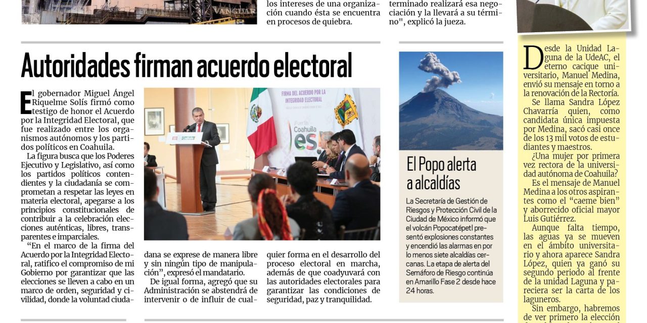 Portada Región Centro [14 de febrero de 2023] Venta de AHMSA está detenida; incendio en acerera causa movilización y más…