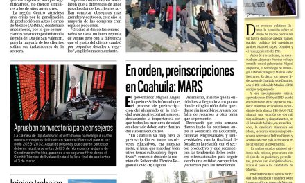 Portada Región Centro [15 de febrero de 2023] Llama del amor ‘prende’ las ventas en Monclova; pese a adeudo, hay solidaridad con la acerera y más