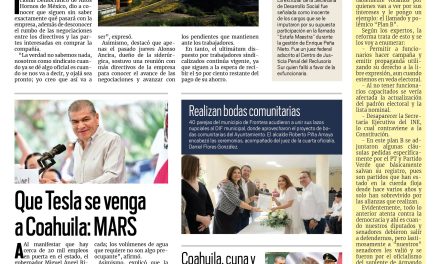Portada RCG Centro [25 de febrero de 2023] Sindicatos no tiene información sobre AHMSA; Fallece maestro frente a sus alumnos y más…